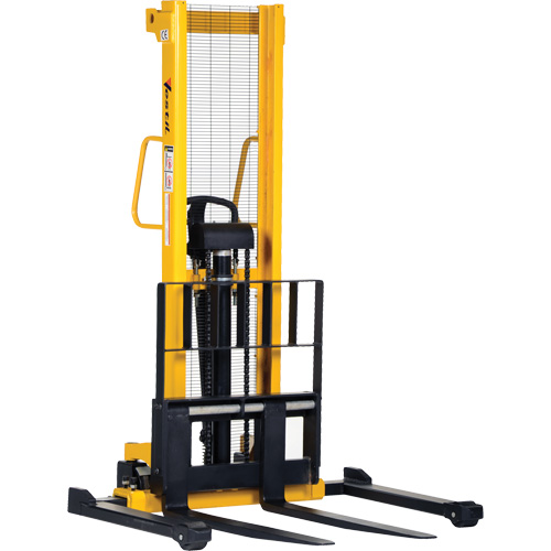 Manual Hydraulic Stacker, Hand Pump Operated, 2000 lbs. Capacity, 35" Max Lift Rideout Tool & Machine Inc.