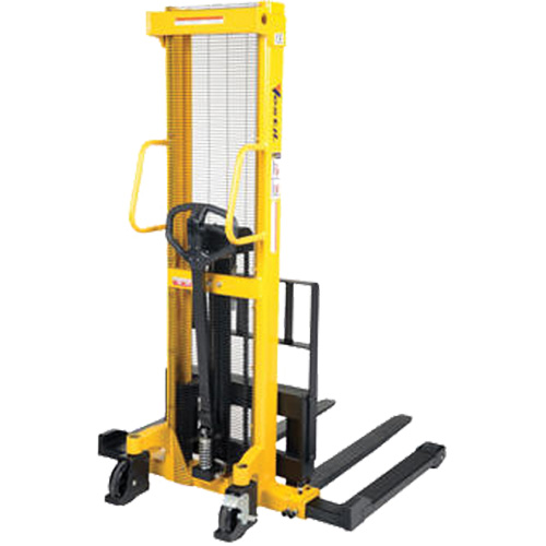 Manual Hydraulic Stacker, Hand Pump Operated, 2000 lbs. Capacity, 35" Max Lift Rideout Tool & Machine Inc.