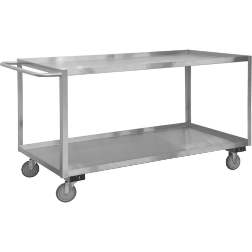 Industrial Grade Shelf Cart, 2 Tiers, 18-1/8" W x 42" H x 35" D, 1200 lbs. Capacity Rideout Tool & Machine Inc.