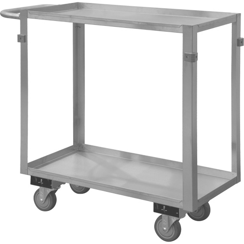 Industrial Grade Shelf Cart, 2 Tiers, 22-1/2" W x 34" H x 42-7/16" D, 600 lbs. Capacity Rideout Tool & Machine Inc.