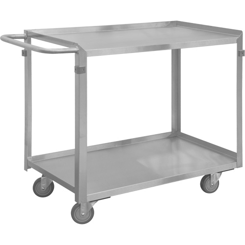 Industrial Grade Shelf Cart, 2 Tiers, 16-3/4" W x 34" H x 36-7/16" D, 600 lbs. Capacity Rideout Tool & Machine Inc.