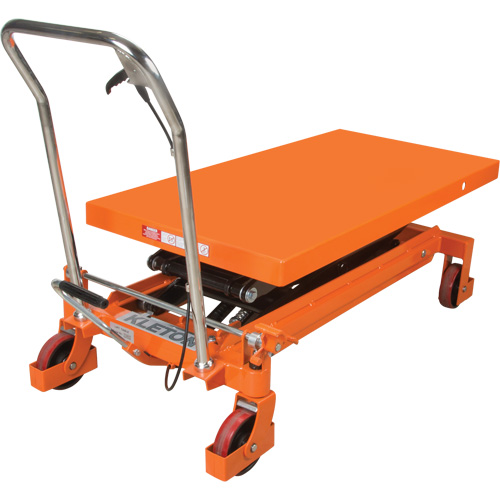 Hydraulic Scissor Lift Table, 48" L x 24" W, Steel, 1540 lbs. Capacity Rideout Tool & Machine Inc.