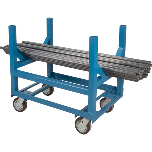 Pipe & Bar Cradle Truck, 48" L x 24" W x 34" H, 2500 lbs. Capacity, Polyurethane Wheels Rideout Tool & Machine Inc.
