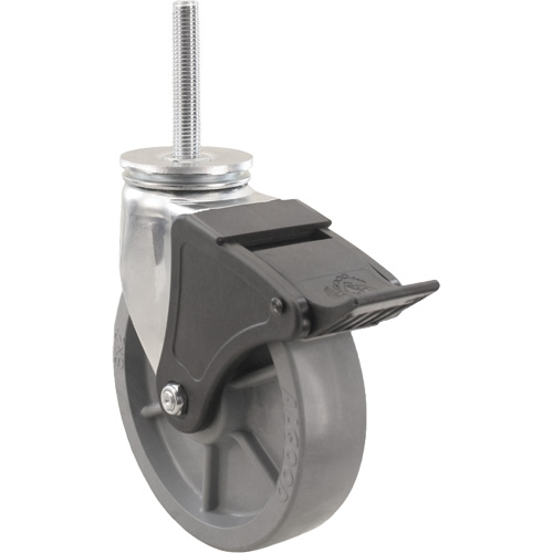 Emaxx Envirothane Caster, Swivel with Brake, 4" (101.6 mm) Dia., 1000 lbs. (453.6 kg.) Capacity Rideout Tool & Machine Inc.
