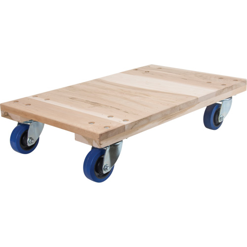 Heavy-Duty Solid Wood Dollies, Rubber Wheels, 1400 lbs. Capacity, 18" W x 24" D x 7" H Rideout Tool & Machine Inc.