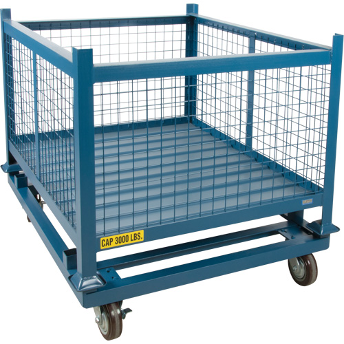 Dolly for Stacking Container, 48.5" W x 40-1/2" D x 10" H, 3000 lbs. Capacity Rideout Tool & Machine Inc.