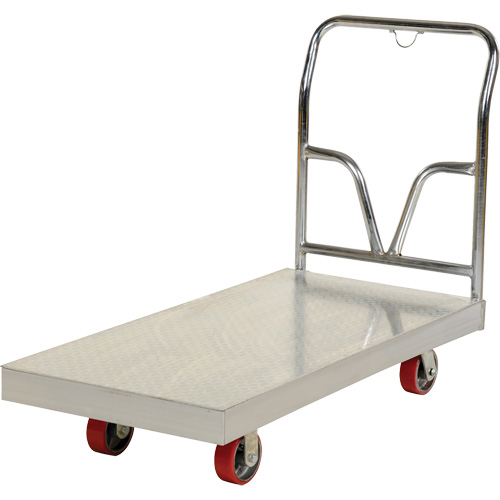 Aluminum Sheet Deck Platform Truck, 24" W x 48" L, 3600 lbs. Cap., Polyurethane Wheels Rideout Tool & Machine Inc.