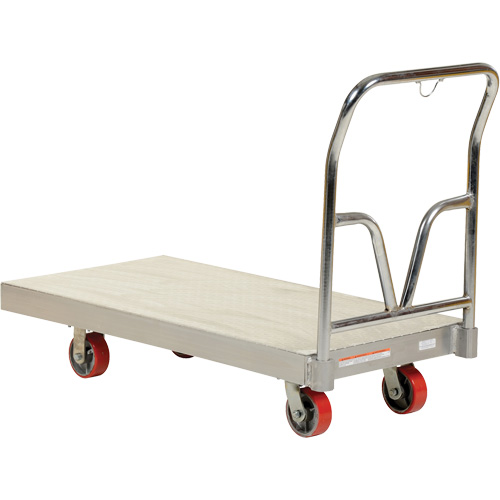 Aluminum Sheet Deck Platform Truck, 24" W x 48" L, 3600 lbs. Cap., Polyurethane Wheels Rideout Tool & Machine Inc.