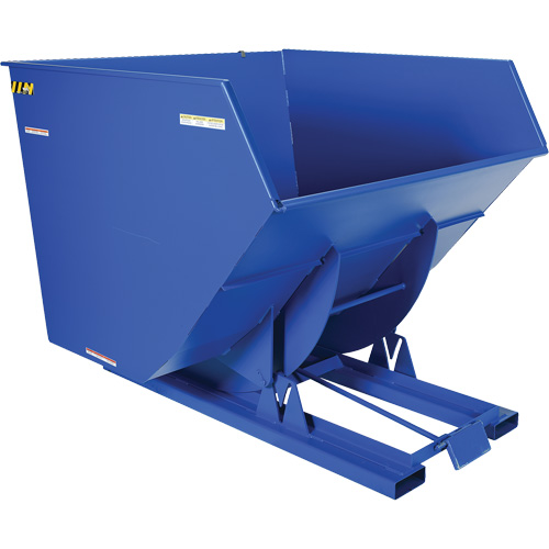 Self-Dumping Hopper, Steel, 4 cu.yd., Blue Rideout Tool & Machine Inc.
