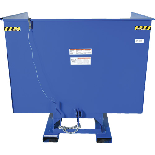Self-Dumping Hopper, Steel, 4 cu.yd., Blue Rideout Tool & Machine Inc.