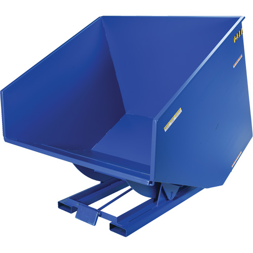 Self-Dumping Hopper, Steel, 4 cu.yd., Blue Rideout Tool & Machine Inc.