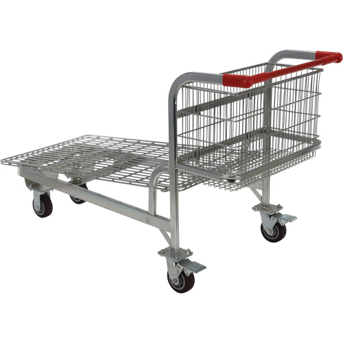Nestable Wire Cart, Steel, 28-3/4" x 37-1/16" x 59-5/8", 275 lbs. Capacity Rideout Tool & Machine Inc.