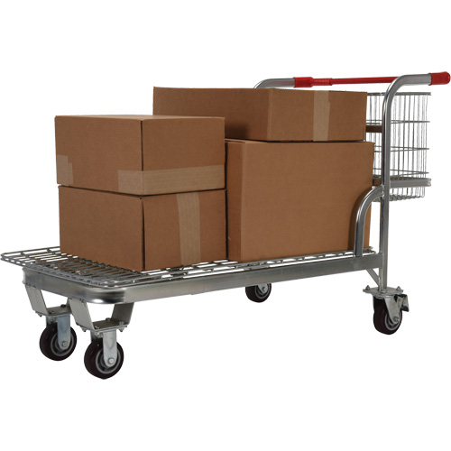 Nestable Wire Cart, Steel, 28-3/4" x 37-1/16" x 59-5/8", 275 lbs. Capacity Rideout Tool & Machine Inc.