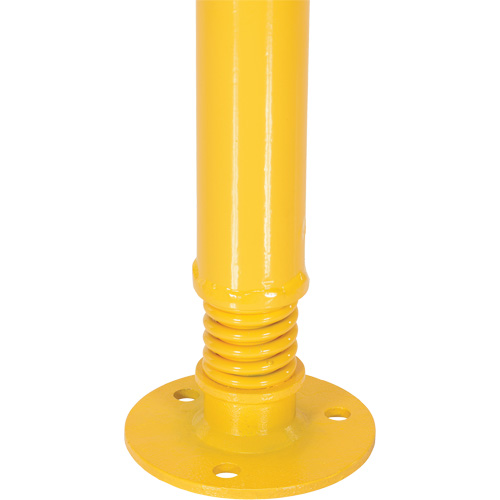 Spring Loaded Bollard, Steel, 42" H x 2-1/8" W, Yellow Rideout Tool & Machine Inc.