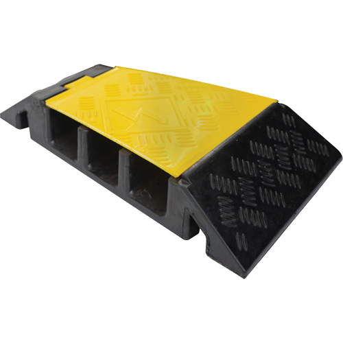 Powerhouse Heavy-Duty Left Turn Cable Protector, 3 Channels, 12" L x 19.75" W x 3" H Rideout Tool & Machine Inc.