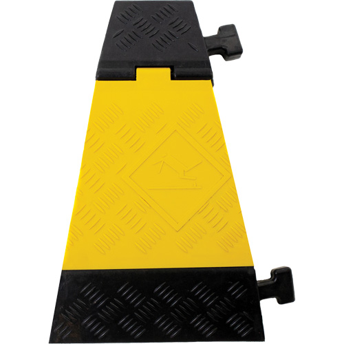 Powerhouse Heavy-Duty Left Turn Cable Protector, 3 Channels, 12" L x 19.75" W x 3" H Rideout Tool & Machine Inc.