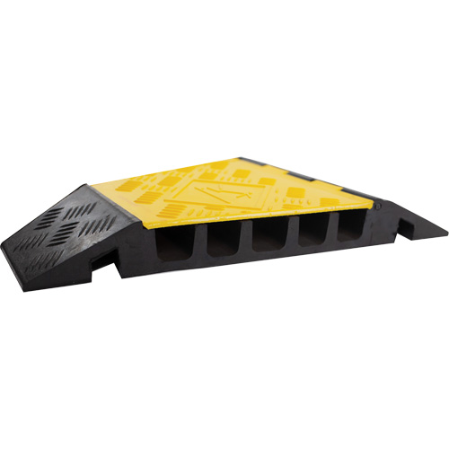 Powerhouse Heavy-Duty Left Turn Cable Protector, 5 Channels, 12" L x 19.75" W x 2.25" H Rideout Tool & Machine Inc.