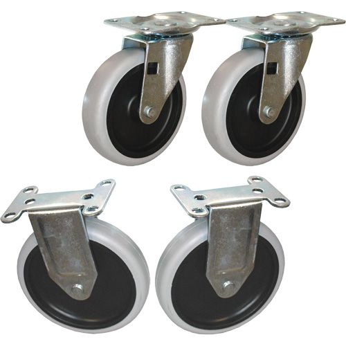 Ensemble de roulettes pour chariot &agrave; tablettes Rideout Tool & Machine Inc.