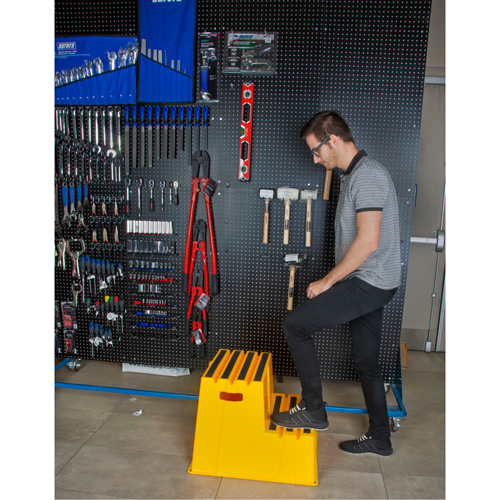 Escabeau industriel, 2 marches, 26" x 22-7/16" x Hauteur 19-11/16" Rideout Tool & Machine Inc.