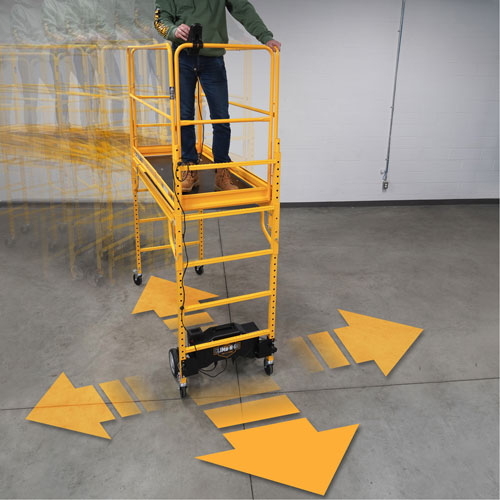 Syst&egrave;me de motorisation pour &eacute;chafaudage Climb-N-Go Rideout Tool & Machine Inc.