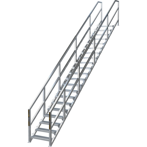 SmartStairs 17-21 Steps Modular Construction Stair System, 157-1/2" H Rideout Tool & Machine Inc.