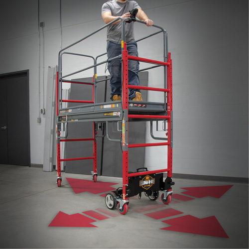 Complete Motorized Buildman 6' Baker Scaffold Kit, 31" D x 118-3/4" H Rideout Tool & Machine Inc.