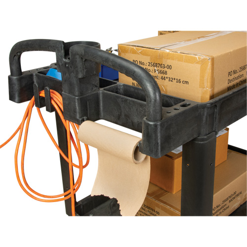 Utility Cart, 2 Tiers, 25-5/8" x 33-1/2" x 43-3/4", 550 lbs. Capacity Rideout Tool & Machine Inc.