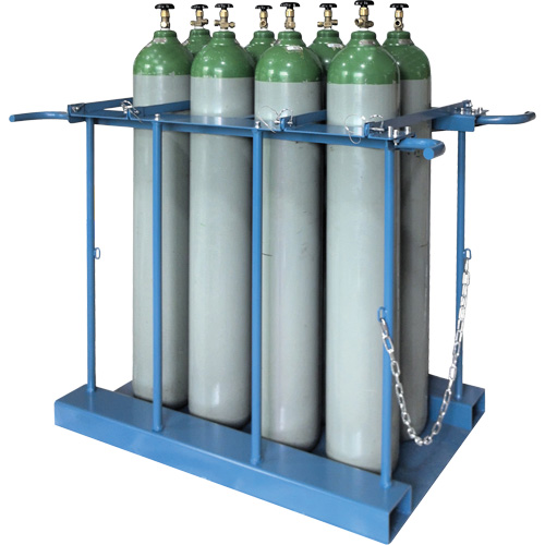 Support de rangement pour 8 cylindres pour chariot &eacute;l&eacute;vateur Rideout Tool & Machine Inc.