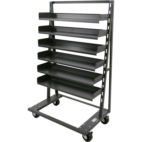 Single-Sided Heavy Duty A-Frame Cart with 6 Trays, 38" x 25" x 63", 2500 lbs. Capacity Rideout Tool & Machine Inc.