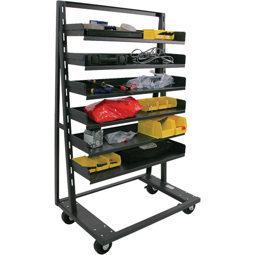 Single-Sided Heavy Duty A-Frame Cart with 6 Trays, 38" x 25" x 63", 2500 lbs. Capacity Rideout Tool & Machine Inc.
