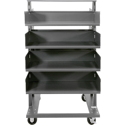 Double-Sided Heavy Duty A-Frame Cart with 8 Large Trays, 38" x 30" x 63", 2500 lbs. Capacity Rideout Tool & Machine Inc.