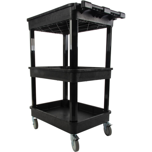 Chariot utilitaire avec tablette &agrave; bordure profonde, 3 tiers, 19" x 39-1/2" x 28-1/4", Capacit&eacute; 330 lb Rideout Tool & Machine Inc.