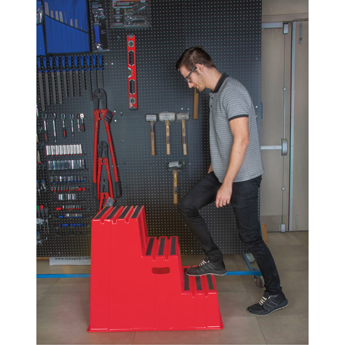 Escabeau industriel, 3 marches, 34-13/16" x 22-7/16" x Hauteur 28-1/2" Rideout Tool & Machine Inc.