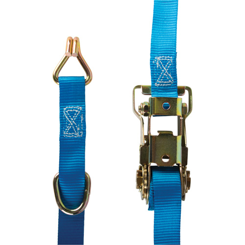 Ratchet Strap, J-Hook, 1" W x 16' L, 835 lbs. (379 kg) WLL Rideout Tool & Machine Inc.