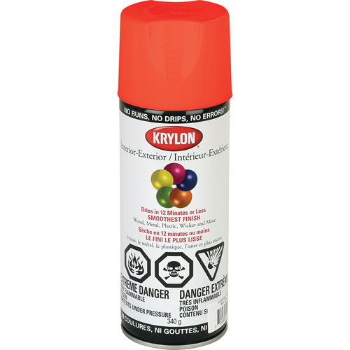 Peinture &agrave; pulv&eacute;riser fluorescente, Jaune/orange fluorescent, 11 oz, Canette a&eacute;rosol Rideout Tool & Machine Inc.