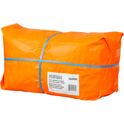 High-Visibility Heavy-Duty Woven Tarp, Polyethylene, Green/Orange, 40' x 60' x 12 mils Rideout Tool & Machine Inc.