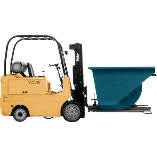 Self-Dumping Hopper, Steel, 3/4 cu.yd., Blue Rideout Tool & Machine Inc.