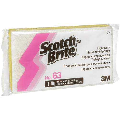 Scotch-Brite Light-Duty Scrub Sponge, Cellulose/Scrubbing, 3-1/2" W x 6" L Rideout Tool & Machine Inc.