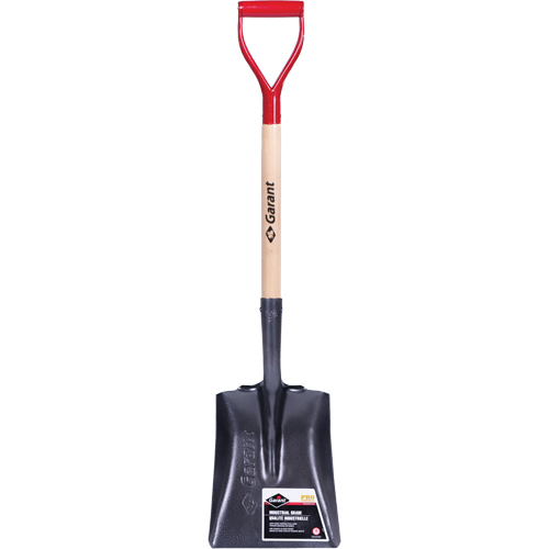 Pro Square Point Shovel, Wood, Tempered Steel Blade, D-Grip Handle, 27-3/4" Long Rideout Tool & Machine Inc.