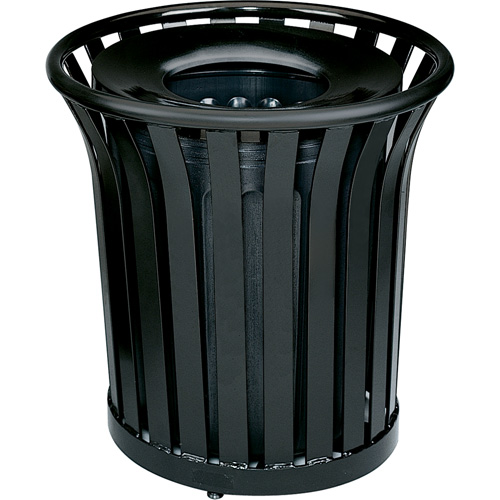Americana Series Open-Top Waste Receptacle, Steel, 36 US gal. Rideout Tool & Machine Inc.