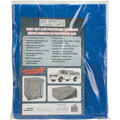 B&acirc;che, Standard, Bleu, 8' x 6' x 4 mils Rideout Tool & Machine Inc.