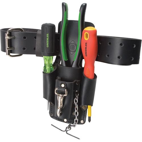Poche pour ceinture porte-outils, Porte-outil multiple, Cuir, 4 Poches Rideout Tool & Machine Inc.