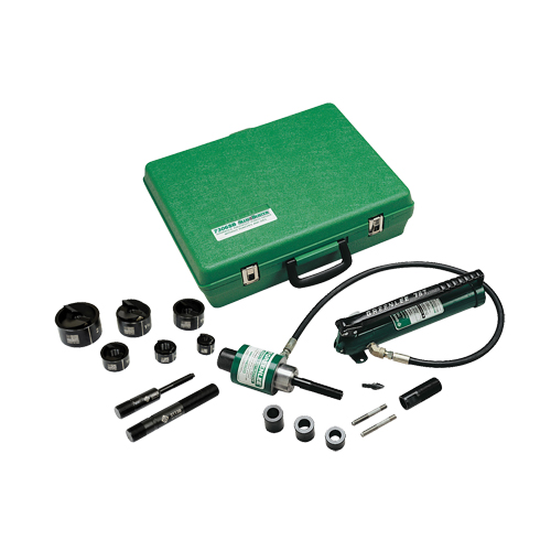 Hydraulic Knockout Kit with Hand Pump and Slug-Buster&reg; Punches Rideout Tool & Machine Inc.