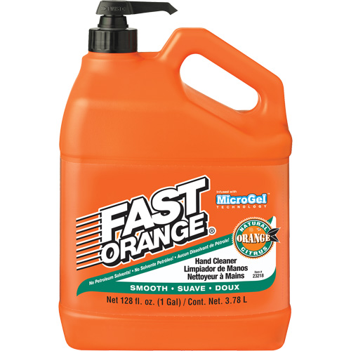Nettoyant &agrave; mains, Lotion, 3,78 L, Bouteille &agrave; pompe, Orange Rideout Tool & Machine Inc.