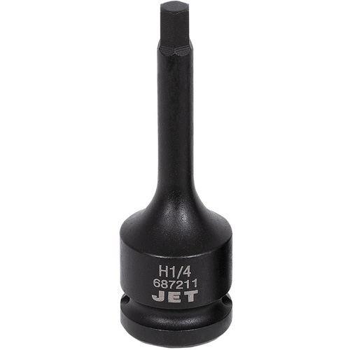 Impact Bit Socket, Hex, 1/4" x 3" L, 1/2" Drive Rideout Tool & Machine Inc.