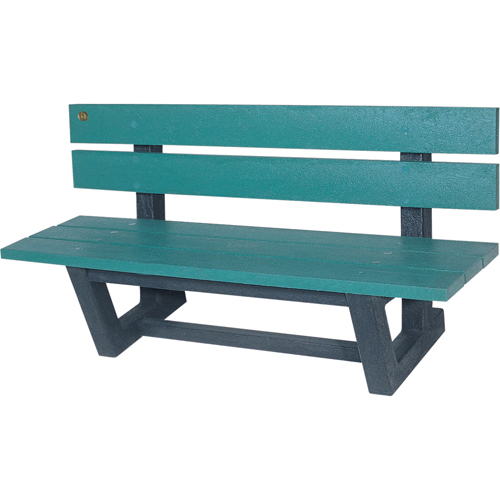 Bancs de parc d'ext&eacute;rieur, Plastique recycl&eacute;, 60" lo x 22-13/16" la x 29-13/16" h, Vert Rideout Tool & Machine Inc.