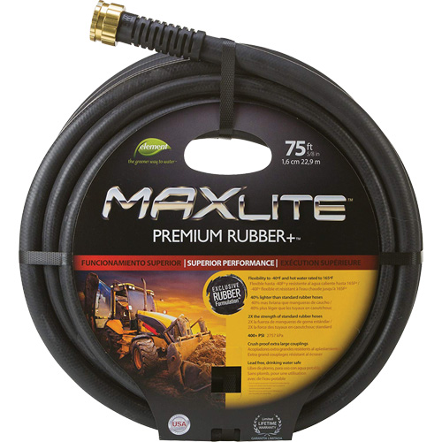 Boyaux pour usage commercial, Caoutchouc, 5/8" dia x 75' Rideout Tool & Machine Inc.