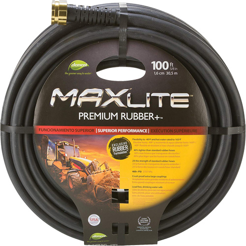 Commercial Duty Hoses, Rubber, 5/8" dia. x 100' Rideout Tool & Machine Inc.
