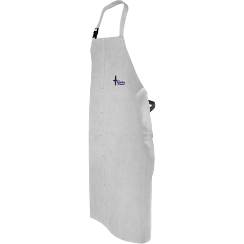 Tablier de soudage en cuir, Salopette, 52" lo, Gris perle Rideout Tool & Machine Inc.