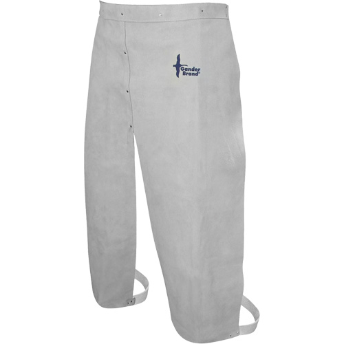 Tablier de soudage en cuir, Taille &agrave; jambes fendues, 32" lo, Gris perle Rideout Tool & Machine Inc.